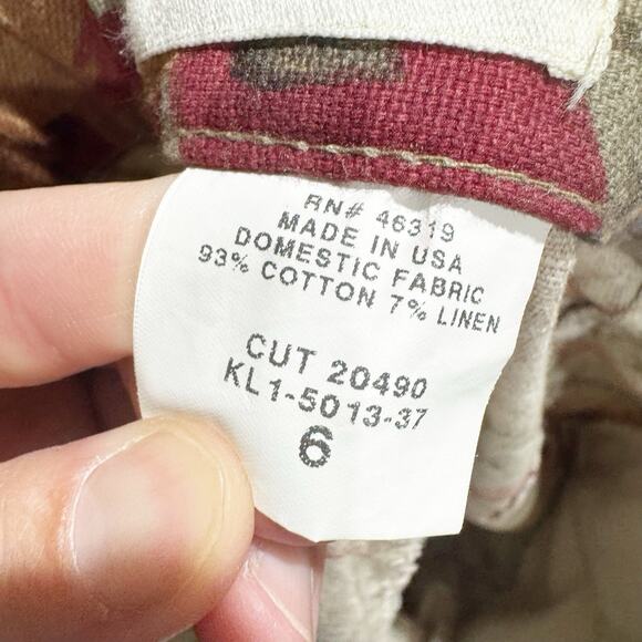 Gotcha Covered Women Size 6 Red Floral Denim High Rise Wide Leg Pants 90s - Picture 5 of 5